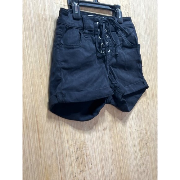 Pacsun - Women's High-Waisted Super Stretch Short Shorts Lace Up - Black - # 23 - Picture 15 of 15